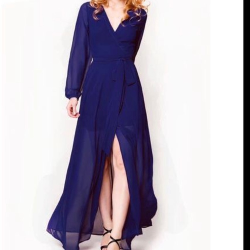Yumi Kim Aurora maxi dress in Navy blue